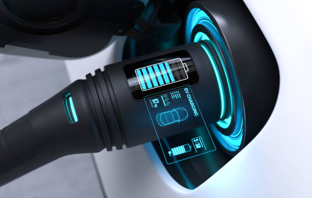 istock Electric car power charging, Charging technology, Clean energy filling technology. 1483440028