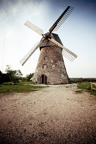 istock Traditional Old dutch windmill in Cesis, Latvia 148344041