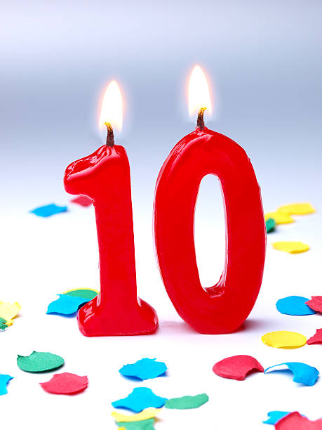 Birthdayanniversary Nr 10 Stock Photo - Download Image Now - 10-11 Years,  Birthday, Party - Social Event - iStock