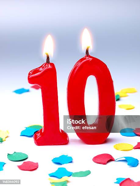 Birthdayanniversary Nr 10 Stock Photo - Download Image Now - 10-11 Years, Birthday, Party - Social Event