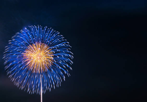 istock Summer image background material of fireworks and copy space 1483443808