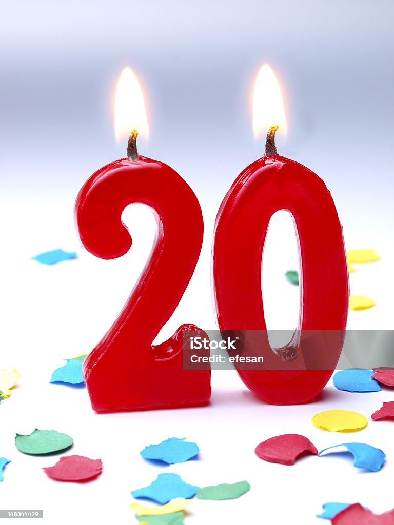 Compleanno, anniversario Nr. 20 - Foto stock royalty-free di 20-24 anni