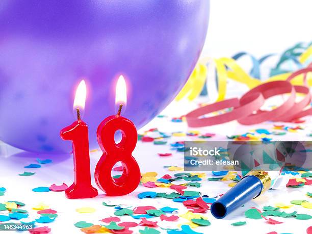 Birthdayanniversary Nr 18 Stock Photo - Download Image Now - 18-19 Years, Birthday, Number 18