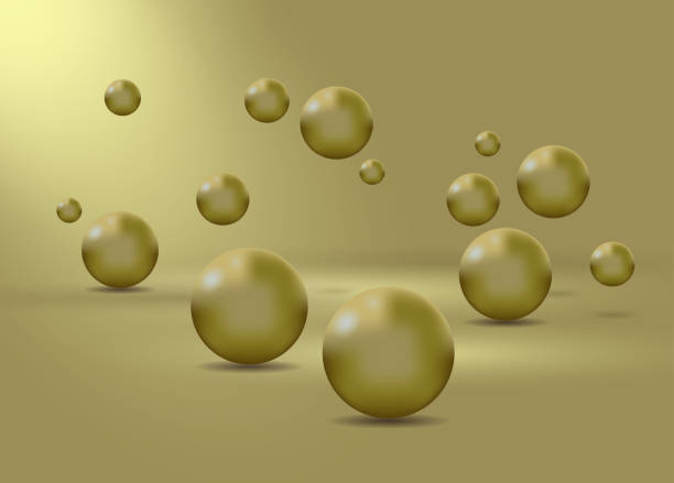istock Abstract background with dynamic 3d spheres. Vector illustration of glossy balls. Modern trendy banner design 1483450610