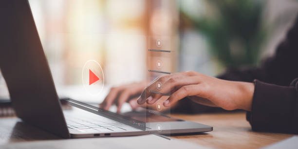 istock internet communication concept ,webinars and online videos ,multimedia data connection ,watch videos via wireless technology ,Training, learning, teaching ,Online streaming Watch videos on Internet 1483450701