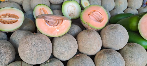 istock Whole and sliced of melons 1483451996
