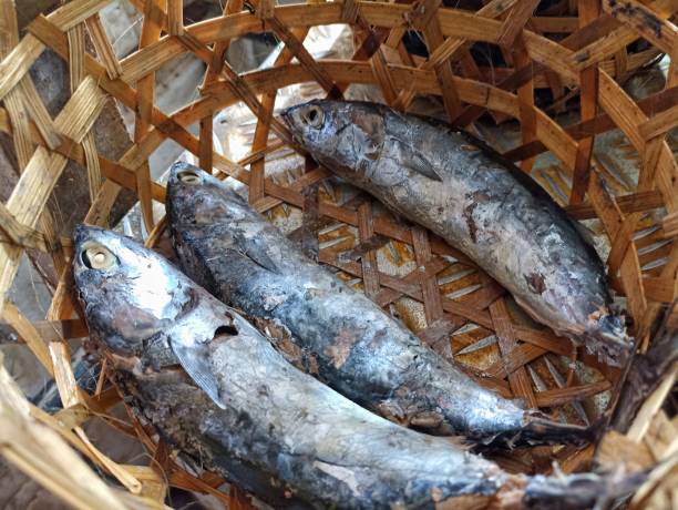 tuna fish called pindang fish in basket, ikan pindang