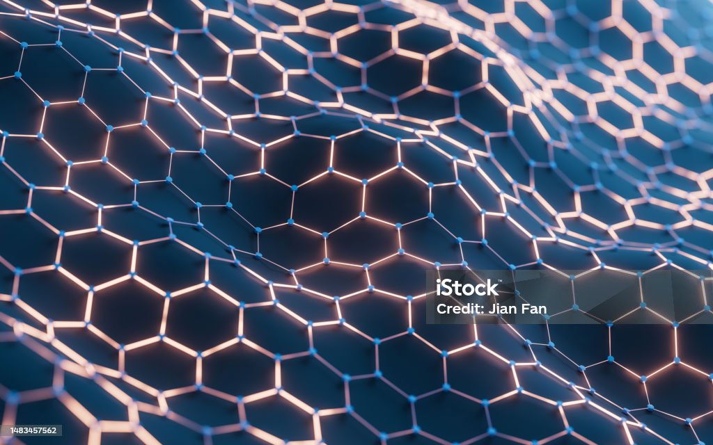 Rotating Hexagonal Structure Hexagonal Structure Background 3d Rendering Stock Photo - Download ...