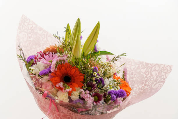 istock bouquet of flowers on white background 1483459297