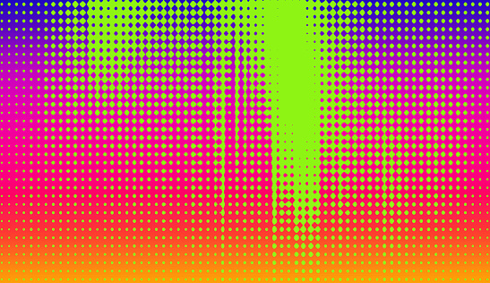 Futuristic background blurred motion with glitch technique and halftone dots