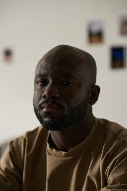 istock Portrait of man with sad expression 1483467558