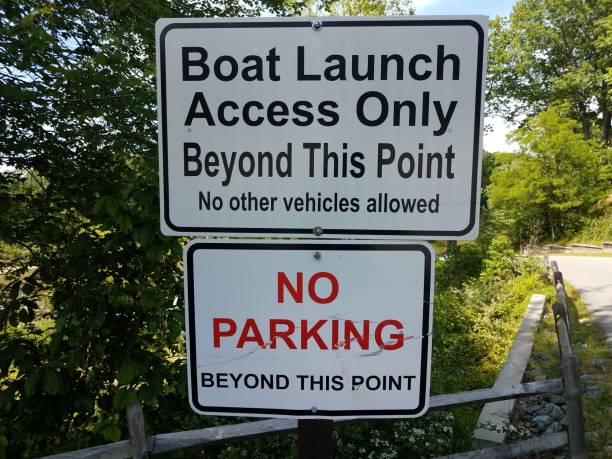 istock boat launch access only beyond this point no parking sign 1483467850