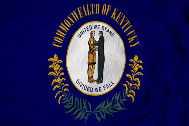 istock Flag of Kentucky in 3D rendering 1483475763