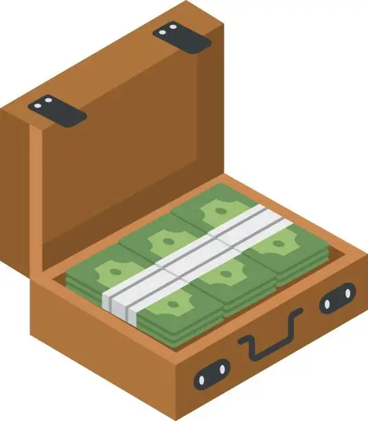 Vector illustration of cash