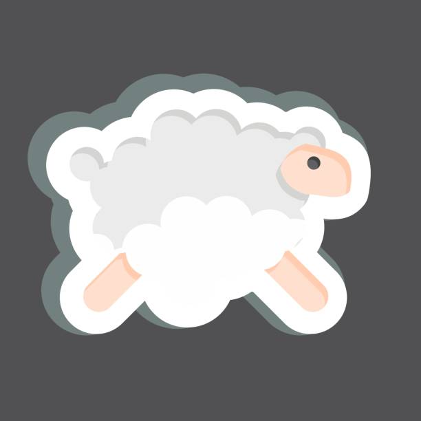 istock Sticker Sheep. related to Eid Al Adha symbol. simple design editable. simple illustration 1483480782