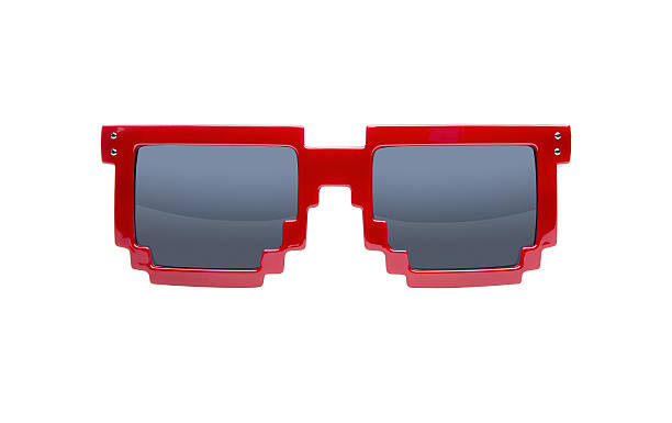 istock Red pixelated glasses 148348203