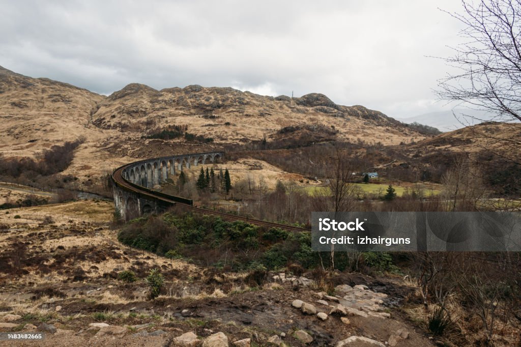 Glenfinnan Viaduct in West Highland Line in Glenfinnan in Schottland Finland Stock Photo