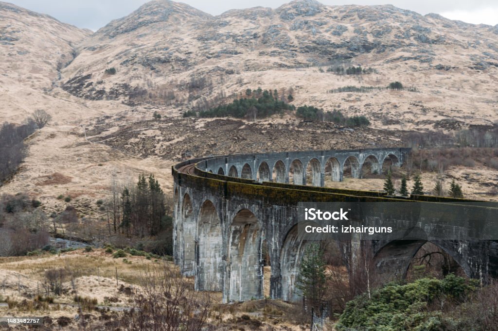 Glenfinnan Viaduct in West Highland Line in Glenfinnan in Schottland Finland Stock Photo