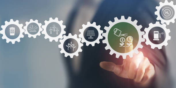 istock Accelerating investment in renewable energy, sustainable and clean tech. Carbon reduction strategy to limit climate change and global warming. Environmental protection, sustainable energy sources. 1483484113