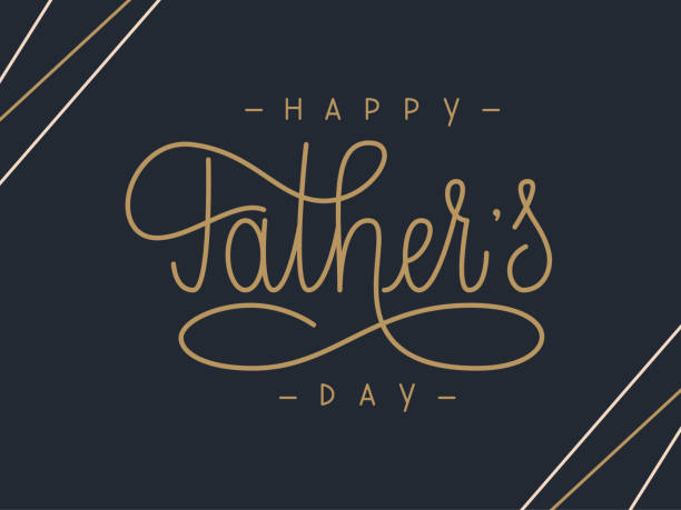 vector greeting card for international father’s day. - fathers day stock illustrations