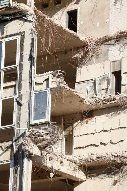 Trümmer eines abgerissenen Hauses, Bremen, Deutschland