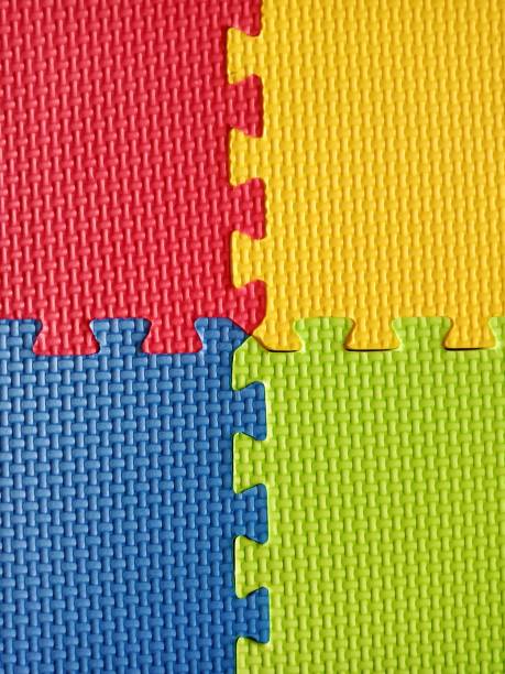 istock Brightly colored foam mats in the room 1483490104