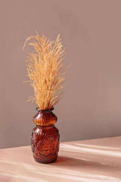 istock Natural dried pampas grass in brown vase 1483505399
