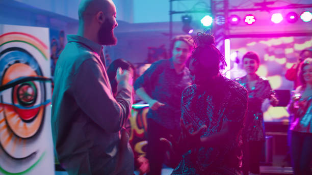 istock Happy people partying together on music 1483507580