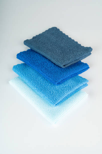 istock A pile of colorful soft microfiber towels on a white table 1483508671