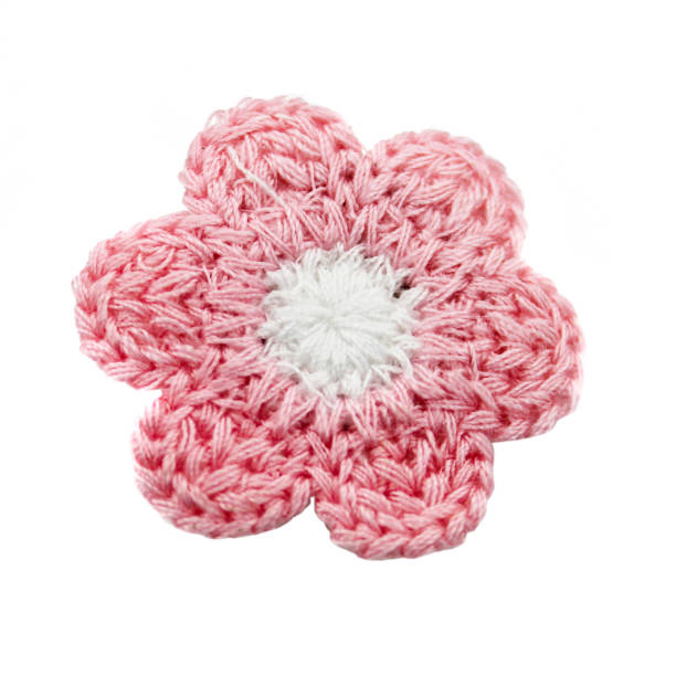 istock Knitted Chamomile Flower Isolated On White Background 1483511342