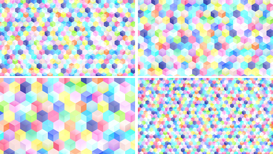 istock Cubes 3d backgrounds set. Square shapes. Backdrops collection. Wallpapers. 3d rendering. Abstract geometric. Blocks. Pixels. Simple textures. Digital illustrations. 1483512736