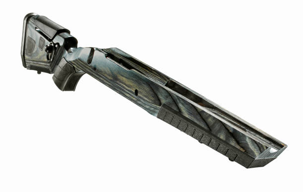 istock Bolt action rifle stock made from wood 1483513682