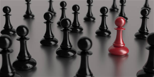 istock Chess pawn piece outstanding. Leadership concept 1483529063