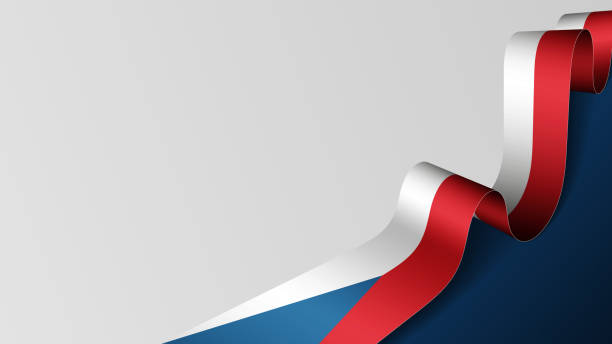 eps10 vector patriotischer hintergrund mit tschechischen flaggenfarben. - tschechische flagge stock-grafiken, -clipart, -cartoons und -symbole