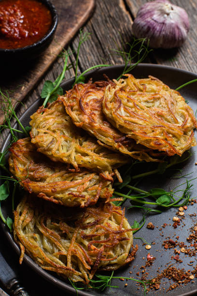 istock Potato pancakes with garlic sauce. Draniki 1483530292