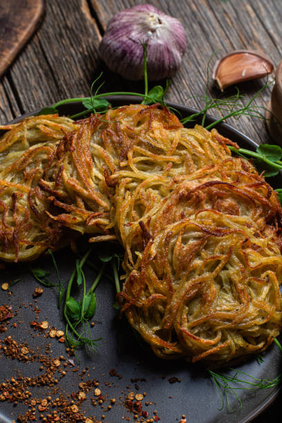 istock Potato pancakes with garlic sauce. Draniki 1483530355