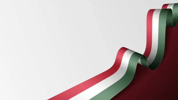 Vector illustration of EPS10 Vector Patriotic Background with Hungary flag colors.