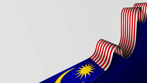 Vector illustration of EPS10 Vector Patriotic Background with Malaysia flag colors.