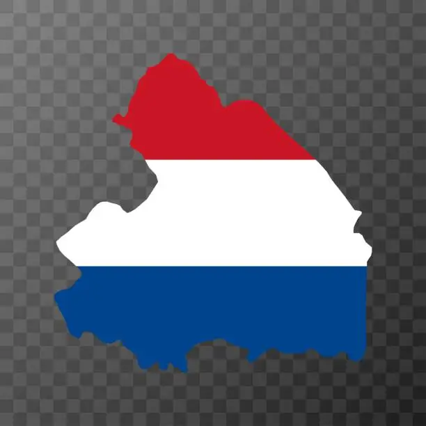 Vector illustration of Drenthe province of the Netherlands. Vector illustration.