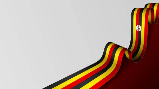 Vector illustration of EPS10 Vector Patriotic Background with the colors of the flag of Uganda.