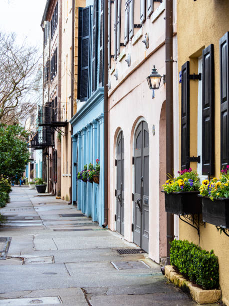 istock Colorful Homes on Rainbow Row in Charleston SC 1483542091