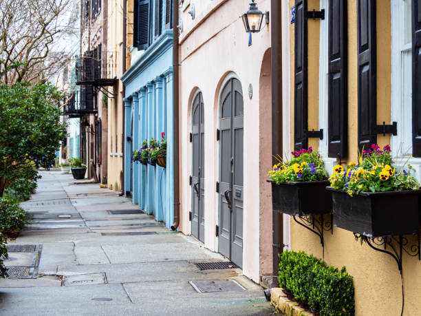 istock Rainbow Row in old town  Charleston, SC 1483542150