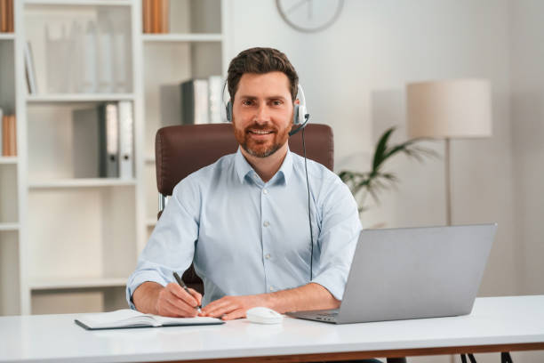 istock Doctor in formal clothes is working in the cabinet 1483542436
