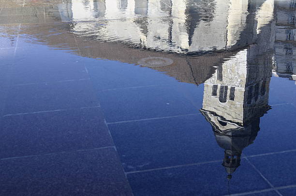 Annecy Church reflection in water in Savoy, France