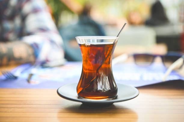istock glass of tea on a table in a cafe 1483555054