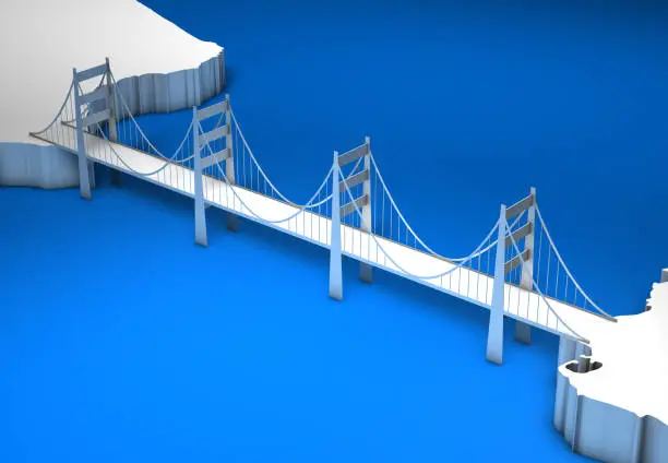 Golden Gate Bridge made from paper