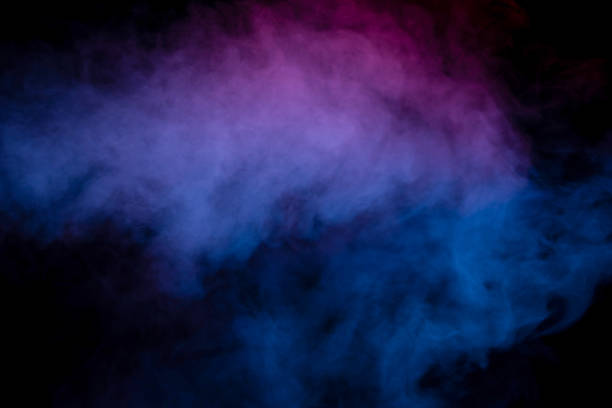 istock Blue and purple steam on a black background. 1483556298