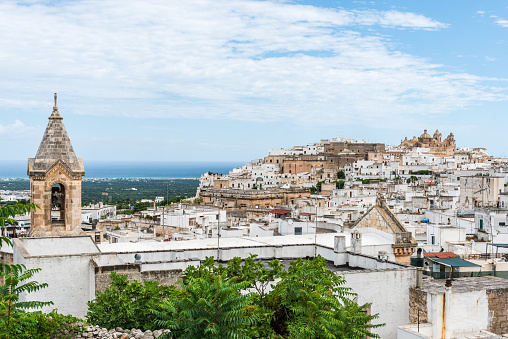 Ostuni. The white city. Historical towns of Puglia. Between white stones and sun