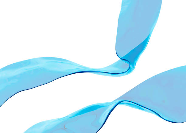 istock 3d Glass abstract turquoise liquid form of water on isolated background. 3d rendering illustration. 1483559362