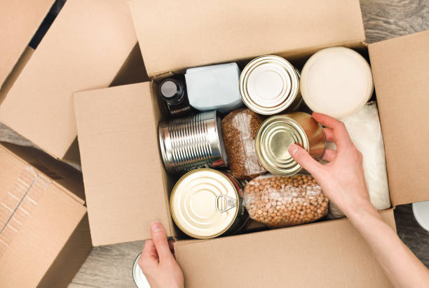 box of humanitarian aid